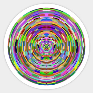 Colourful Abstract Circle Design Sticker